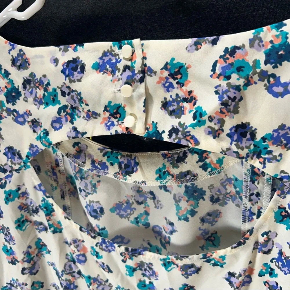 BCBGeneration Atlantis Cont Pocket Dress Shift Cap Sleeve Floral Print Size M - Picture 8 of 11